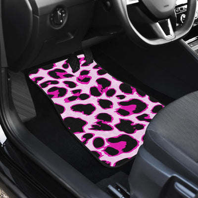 Pink Leopard Print Front and Back Car Floor Mats