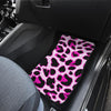 Pink Leopard Print Front and Back Car Floor Mats