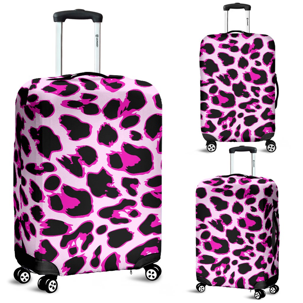 Pink Leopard Print Luggage Cover Protector