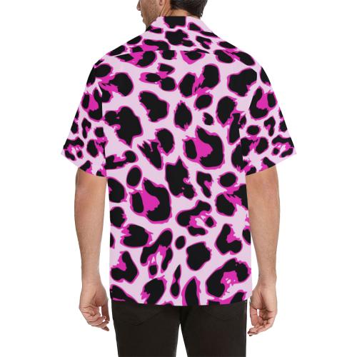 Pink Leopard Print Men Hawaiian Shirt