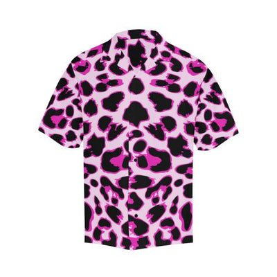 Pink Leopard Print Men Hawaiian Shirt