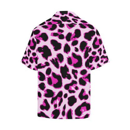 Pink Leopard Print Men Hawaiian Shirt