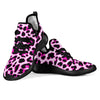 Pink Leopard Print Mesh Knit Sneakers Shoes