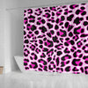 Pink Leopard Print Shower Curtain