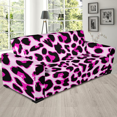 Pink Leopard Print Sofa Slipcover-JORJUNE.COM