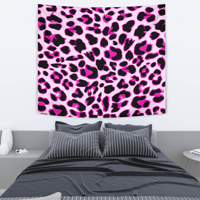 Pink Leopard Print Tapestry