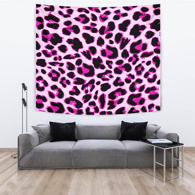 Pink Leopard Print Tapestry