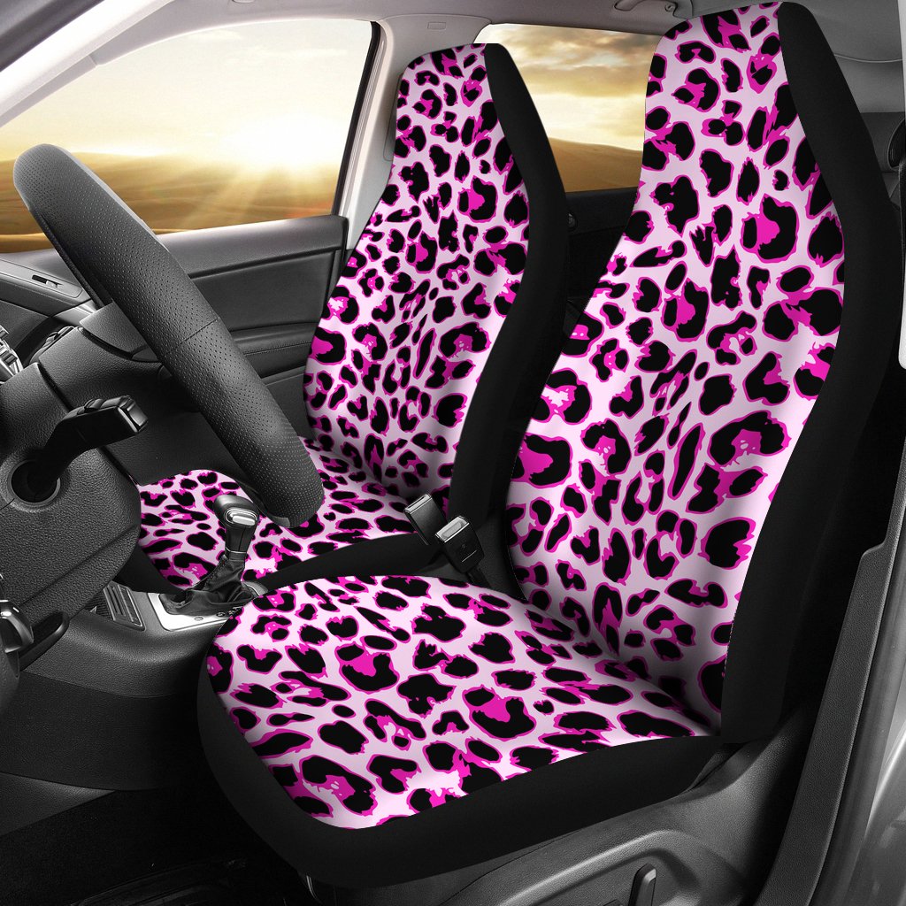 Pink Leopard Print Universal Fit Car Seat Covers