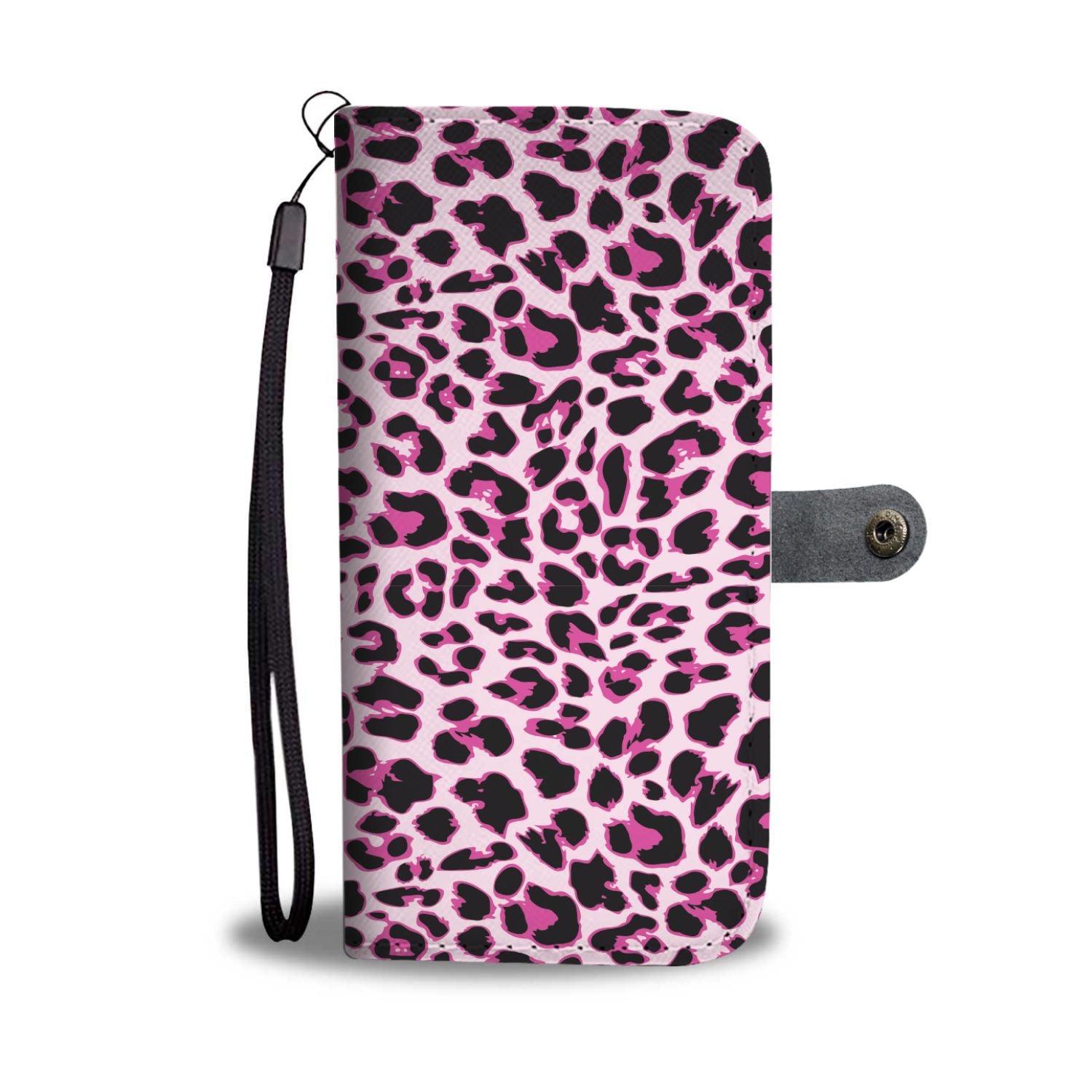 Pink Leopard Print Wallet Phone Case