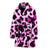 Pink Leopard Print Women Bath Robe