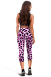 Pink Leopard Print Women Capris