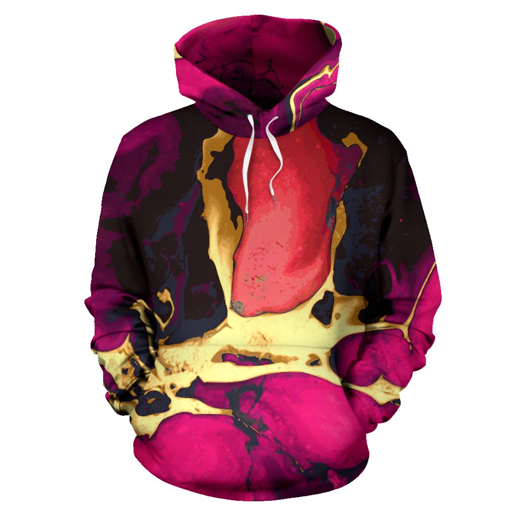 Pink Marble All Over Print Hoodie