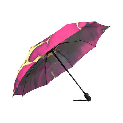 Pink Marble Automatic Foldable Umbrella