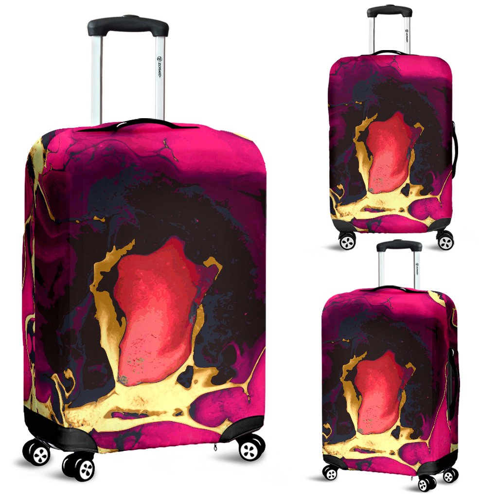 Pink Marble Luggage Cover Protector