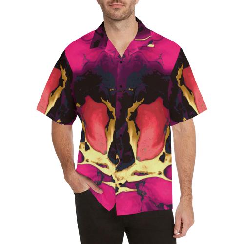 Pink Marble Men Hawaiian Shirt