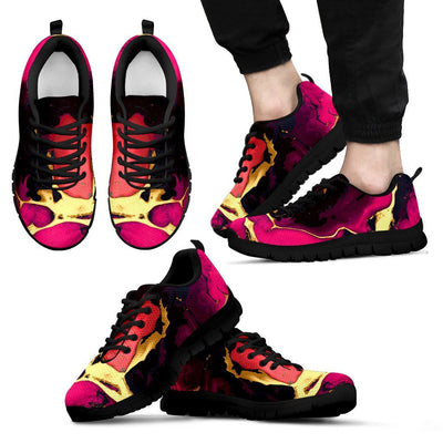 Pink Marble Men Sneakers