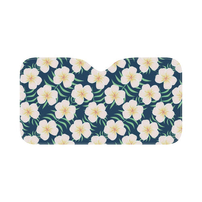 Pink Plumeria Pattern Print Design PM016 Car Sun Shade-JorJune