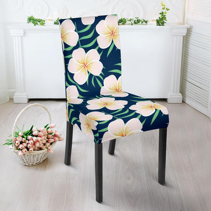 Pink Plumeria Pattern Print Design PM016 Dining Chair Slipcover-JORJUNE.COM
