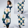 Pink Plumeria Pattern Print Design PM016 Hooded Blanket-JORJUNE.COM