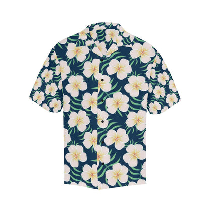 Pink Plumeria Pattern Print Design PM016 Men Hawaiian Shirt-JorJune