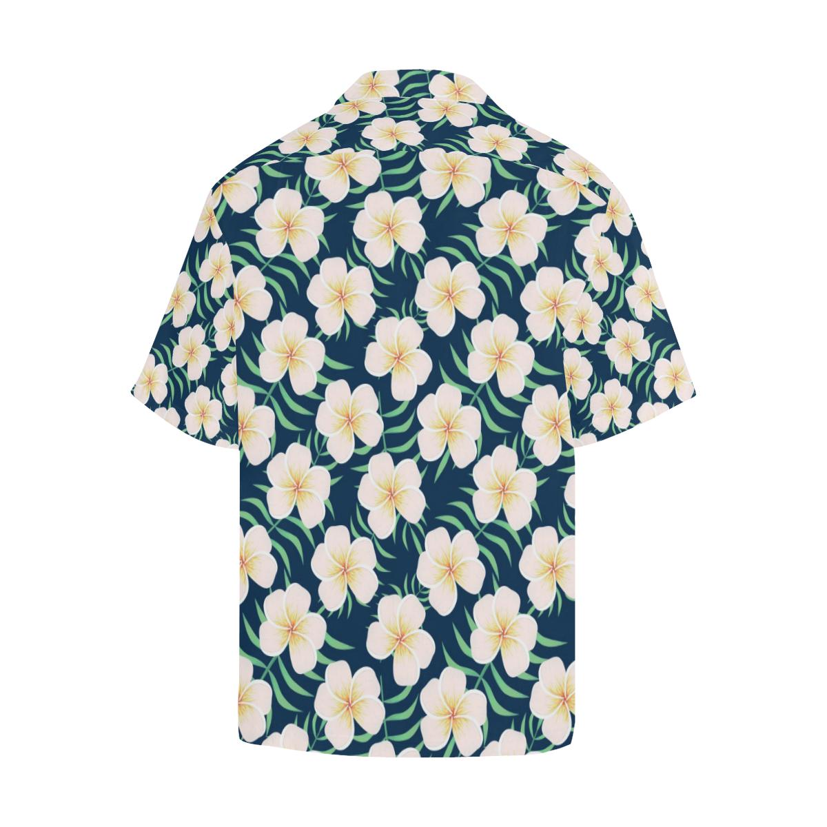 Pink Plumeria Pattern Print Design PM016 Men Hawaiian Shirt-JorJune