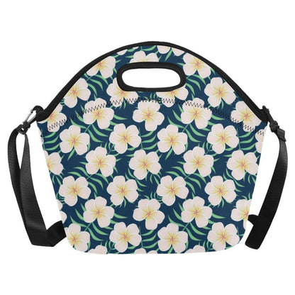 Pink Plumeria Pattern Print Design PM016 Neoprene Lunch Bag-JorJune