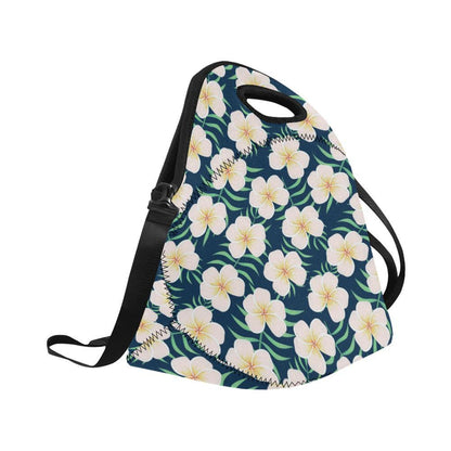 Pink Plumeria Pattern Print Design PM016 Neoprene Lunch Bag-JorJune