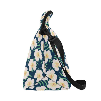 Pink Plumeria Pattern Print Design PM016 Neoprene Lunch Bag-JorJune