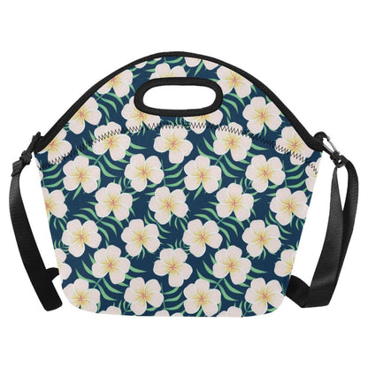 Pink Plumeria Pattern Print Design PM016 Neoprene Lunch Bag-JorJune