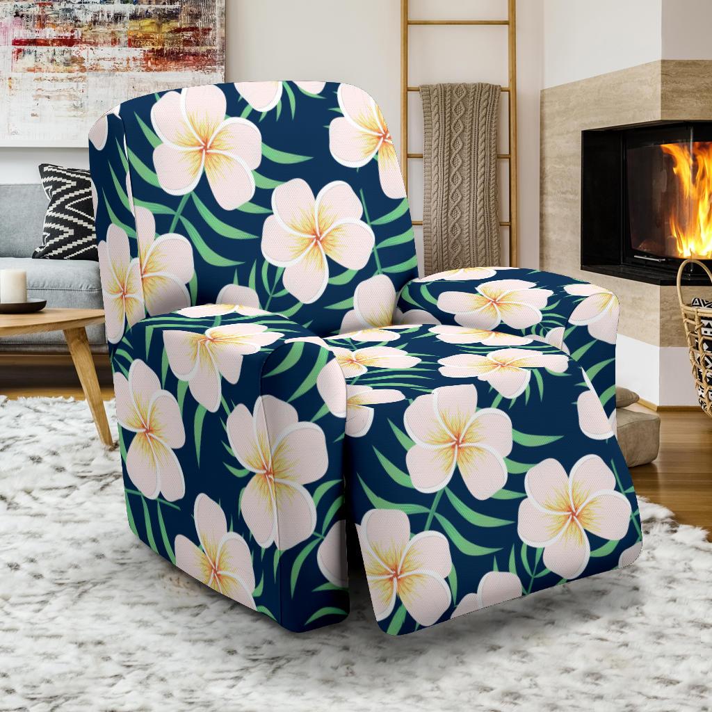 Pink Plumeria Pattern Print Design PM016 Recliner Slipcover-JORJUNE.COM