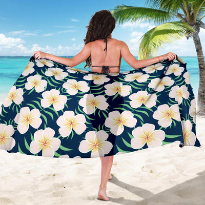 Pink Plumeria Pattern Print Design PM016 Sarong Pareo Wrap-JORJUNE.COM