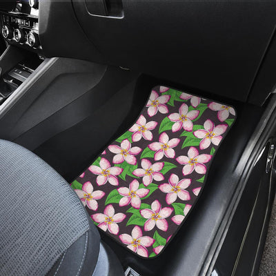 Pink Plumeria Pattern Print Design PM019 Car Floor Mats-JORJUNE.COM