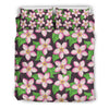 Pink Plumeria Pattern Print Design PM019 Duvet Cover Bedding Set-JORJUNE.COM