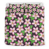 Pink Plumeria Pattern Print Design PM019 Duvet Cover Bedding Set-JORJUNE.COM