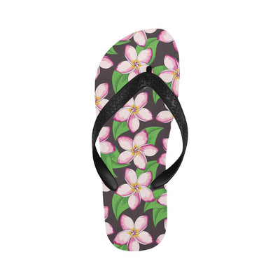 Pink Plumeria Pattern Print Design PM019 Flip Flops-JorJune