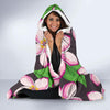 Pink Plumeria Pattern Print Design PM019 Hooded Blanket-JORJUNE.COM