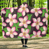 Pink Plumeria Pattern Print Design PM019 Hooded Blanket-JORJUNE.COM