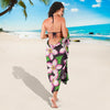 Pink Plumeria Pattern Print Design PM019 Sarong Pareo Wrap-JORJUNE.COM