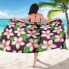 Pink Plumeria Pattern Print Design PM019 Sarong Pareo Wrap-JORJUNE.COM