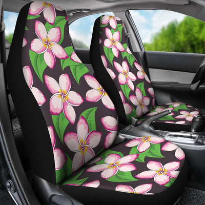 Pink Plumeria Pattern Print Design PM019 Universal Fit Car Seat Covers-JorJune