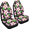 Pink Plumeria Pattern Print Design PM019 Universal Fit Car Seat Covers-JorJune