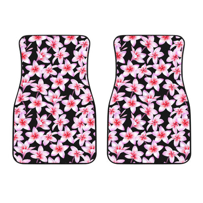 Pink Plumeria Pattern Print Design PM09 Car Floor Mats-JORJUNE.COM