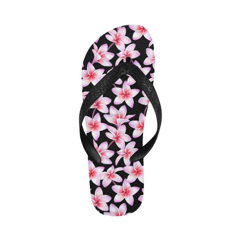 Pink Plumeria Pattern Print Design PM09 Flip Flops-JorJune