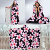 Pink Plumeria Pattern Print Design PM09 Hooded Blanket-JORJUNE.COM