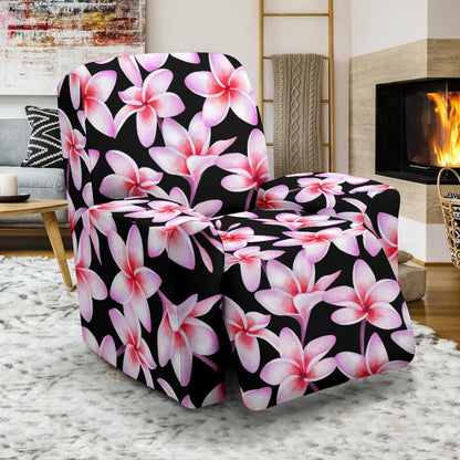Pink Plumeria Pattern Print Design PM09 Recliner Slipcover-JORJUNE.COM