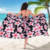 Pink Plumeria Pattern Print Design PM09 Sarong Pareo Wrap-JORJUNE.COM