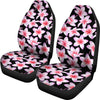 Pink Plumeria Pattern Print Design PM09 Universal Fit Car Seat Covers-JorJune