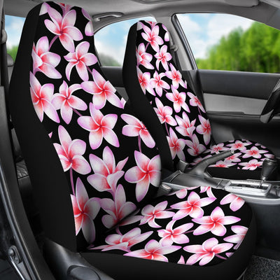 Pink Plumeria Pattern Print Design PM09 Universal Fit Car Seat Covers-JorJune