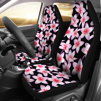 Pink Plumeria Pattern Print Design PM09 Universal Fit Car Seat Covers-JorJune