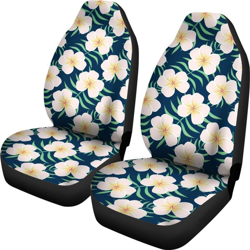 Floral Hawaiian tropical Plumeria Universal Fit Car Seat Covers